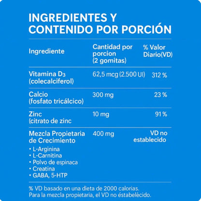 Gomitas de crecimiento Oseo Natural