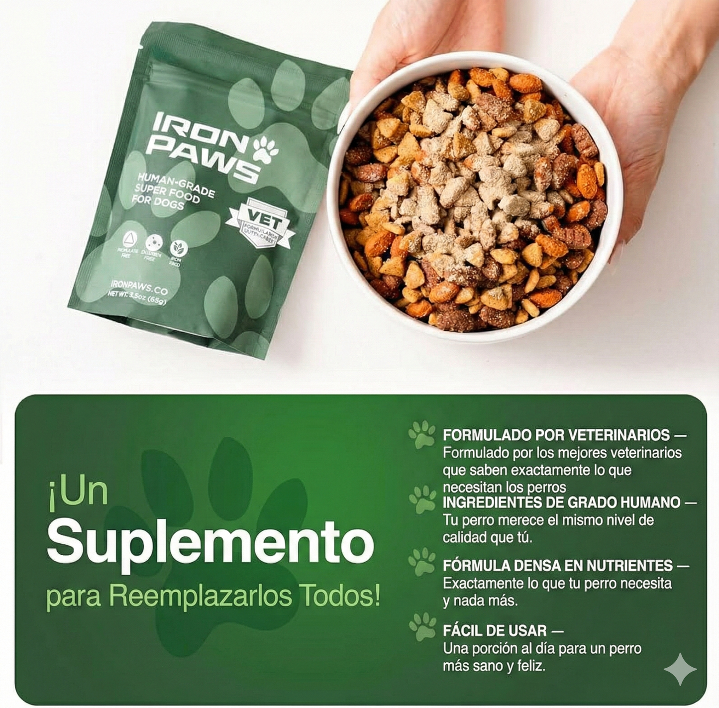 Suplemento todo-en-uno para tu perro • Iron Paws®️