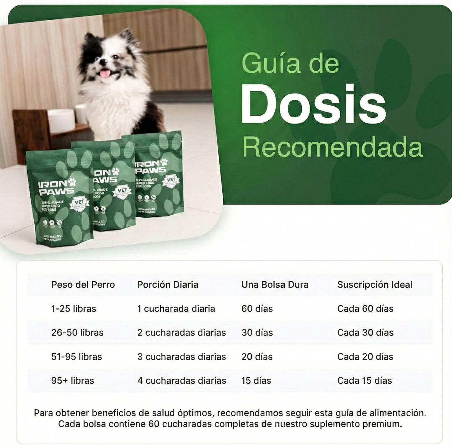 Suplemento todo-en-uno para tu perro • Iron Paws®️